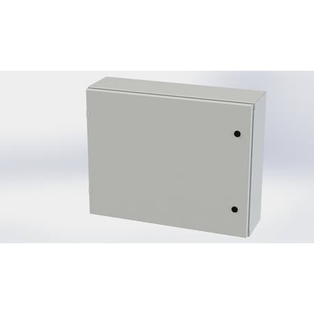 Saginaw Control & Engineering 1/4 Turn Latch Electrical Enclosures, 24 in H, 8 in D, 30 in W, NEMA 3R, 4, 12, 13, Carbon Steel SCE-24EL3008LPLG